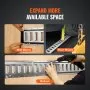 VEVOR E-Track railset, 24-delige 1524 mm E-trackset inclusief 8 stalen rails en 8 O-ringankers en 8 spanbanden met D-ring, bevestigingsaccessoires voor vrachtmotoren en fietsen, 907 kg laadvermogen