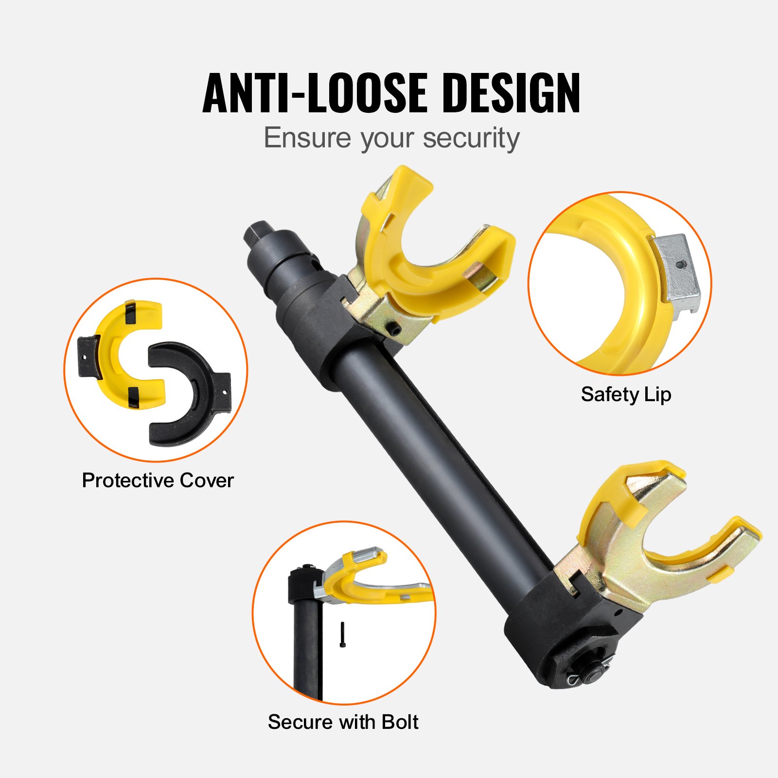 VEVOR Veercompressorset - Ophangingsveer compatibel met 22 mm-bus Universele veercompressor 4500 kg draagvermogen Auto Professionele veercompressor Schokdempergereedschap Veerpoten