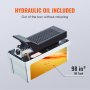 VEVOR 700 bar Luchthydraulische pomp 1,6 l hydraulische pomp 0,8 l/min (onbelast) 0,16 l/min (belast) Hydraulische voetpomp met 2 m slang Luchtvoetpomp Autoreparatie Olieplatform Machineonderhoud
