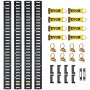VEVOR E Track Tie-Down Rail Kit, 30PCS 8FT E-Tracks Set Includes 4 Steel Rails & 2 Single Slot & 8 O Rings & 8 Tie-Offs with D-Ring & 8 End Caps, Securing Accessories for Cargo, Motorcycles, and Bikes