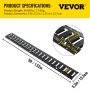 VEVOR E-Track Tie-Down Rail, 4PCS 5-FT Steel Rails with Standard 1"x2.5" Slots, Compatible with O and D Rings & Tie-Offs and Ratchet Straps & Hooked Chains, for Cargo and Heavy Equipment Securing