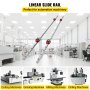 VEVOR Lineaire Rails 15-1500mm 2x Lineaire Geleidingsrail 4x Vierkant Type Lagerblok Matige Kosten