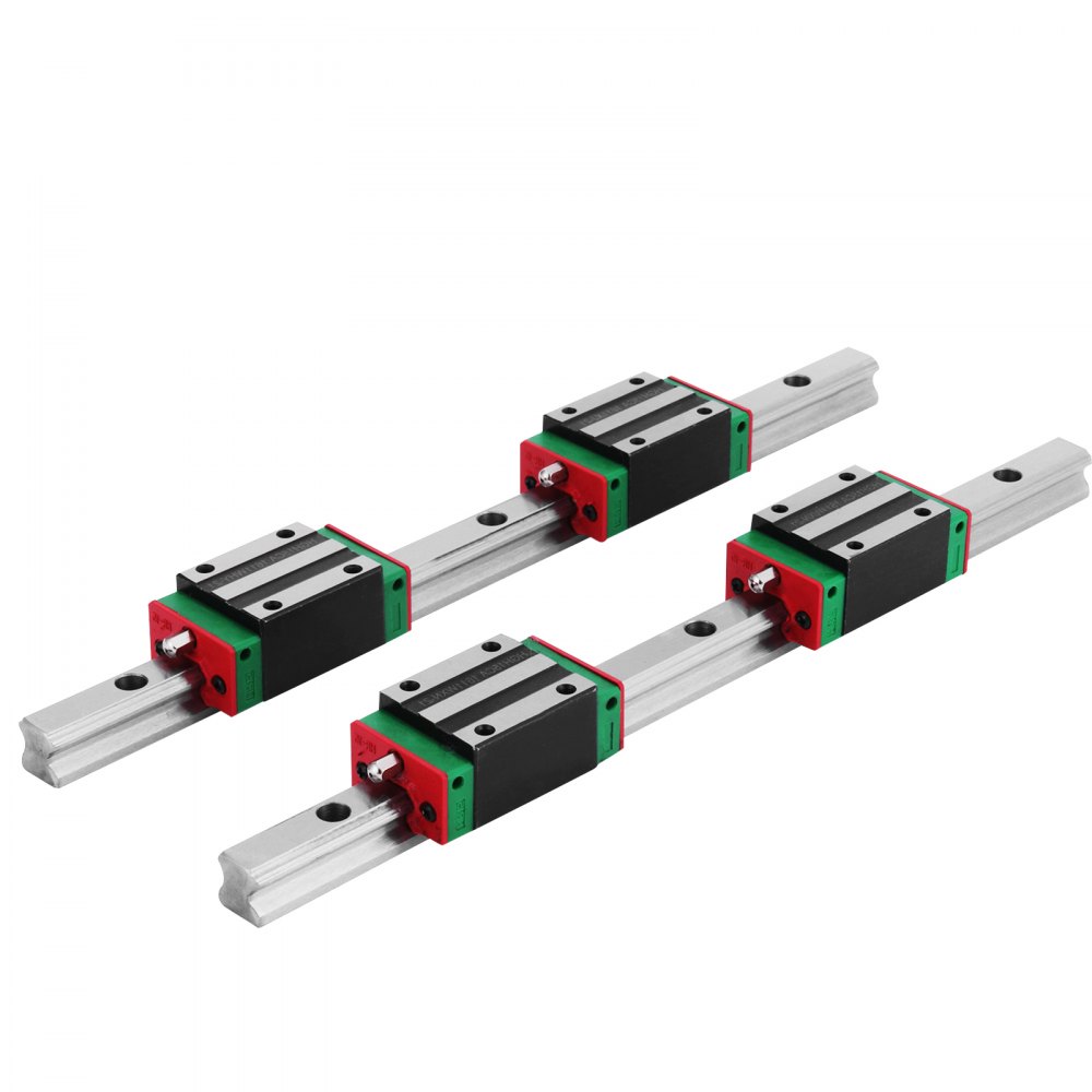 VEVOR Lineaire Rails CNC-set 15-300 mm 2x lineaire geleidingsrail 4x vierkante rijlagerblok