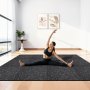 VEVOR 12 x Puzzelmat Vloerbeschermingsmat 610 x 610 x 10 mm, Hoogwaardige EVA-schuimmat, In elkaar grijpende fitnessmat, gymnastiekmat, sportmat, trainingsmat (zwart) met witte stippen