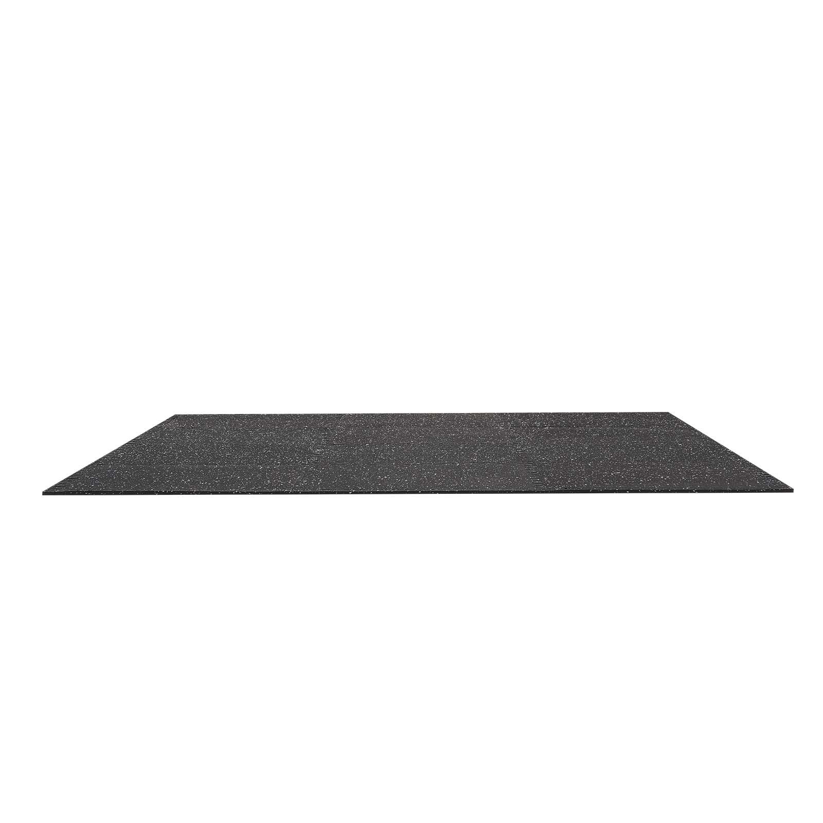 VEVOR 12 x Puzzelmat Vloerbeschermingsmat 610 x 610 x 10 mm, Hoogwaardige EVA-schuimmat, In elkaar grijpende fitnessmat, gymnastiekmat, sportmat, trainingsmat (zwart) met witte stippen