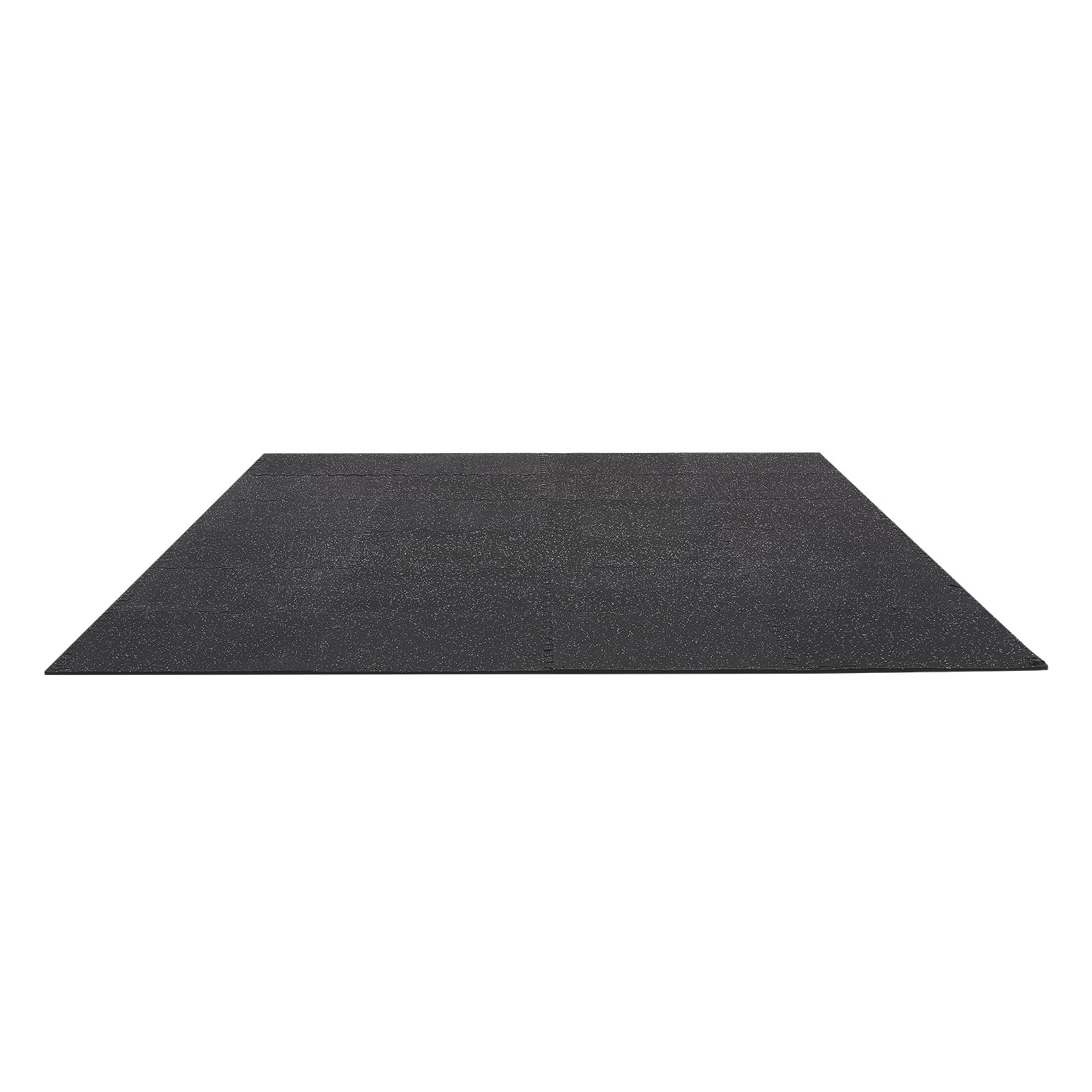 VEVOR 24 x Puzzelmat Vloerbeschermingsmat 610 x 610 x 10 mm, Hoogwaardige EVA-schuimmat, In elkaar grijpende fitnessmat, gymnastiekmat, sportmat, trainingsmat (zwart) met witte stippen