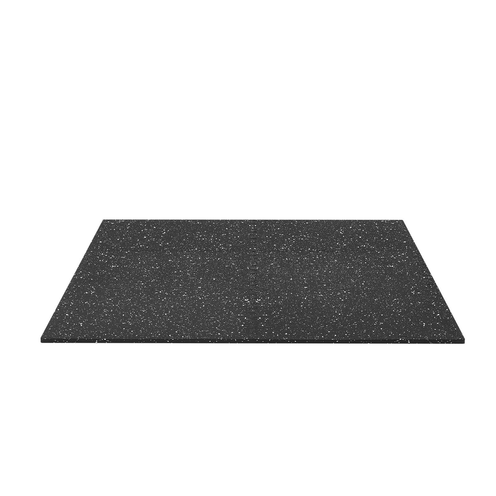 VEVOR 12 x Puzzelmat Vloerbeschermingsmat 610 x 610 x 14 mm, Hoogwaardige EVA-schuimmat, In elkaar grijpende fitnessmat, gymnastiekmat, sportmat, trainingsmat (zwart) met witte stippen