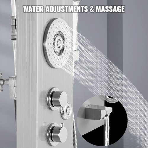 Shower Panel Tower Rain Waterfall Massage Body System Anti-Rust Resort Hotel