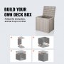 VEVOR Opbergbox 117,3L PP uitrustingsbox 561x434x530mm opbergbox voor buiten 77kg draagvermogen tuinbox kussenbox ideaal voor het opbergen van sportartikelen, tuingereedschap etc.
