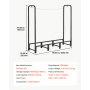 VEVOR Houtrek 1/4 Cord Houtrek 1220x320x1185mm, voor open haard, terras & balkon, frame van koolstofstaal met poedercoating, draagvermogen 250 kg, inhoud 591,8 L Zwart