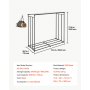 VEVOR Firewood Rack 6ft 3/8 Cord Heavy Duty Outdoor Wood Storage Holder, for Fireplace Patio Deck, 1600 lbs Load Capacity, Carbon Steel Frame Fire Log Stacker Stand, Metal Wood Pile Organizer, Black