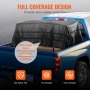 VEVOR Cargo Net, 305 x 267 mm, vrachtwagenlaadnet, 4 verstelbare banden met karabijnhaken en rubberen haken, transportnet, bagagenet geschikt voor pick-up, jeep, vrachtwagen, SUV, boot (zwart)