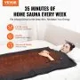 VEVOR Sauna Blanket for Detoxification, Portable Far Infrared Sauna for Home with Arm Holes for Comfort, 1-6 Level Adjustable Temprature Rannge 35-85°C, 1-60 Minutes Timer, Carbon Fiber Heating