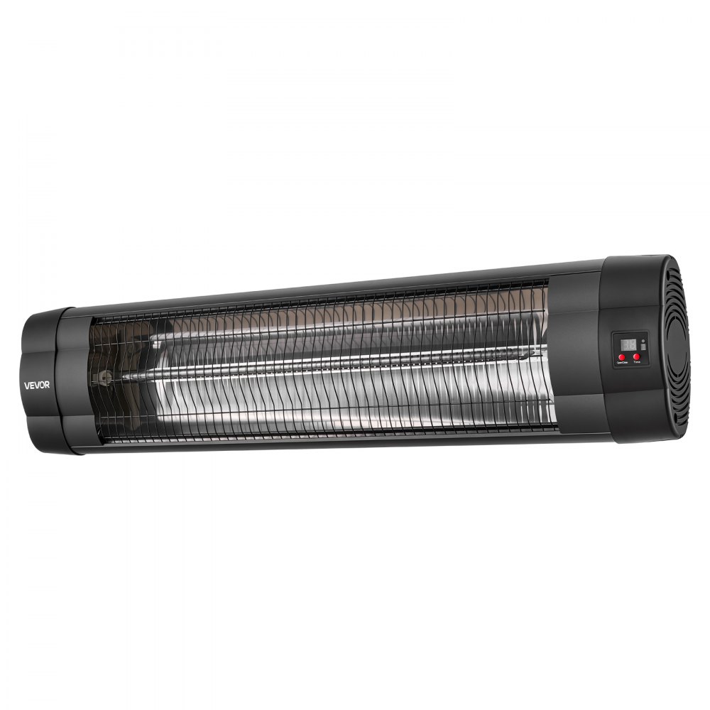 VEVOR Infraroodkachel 2500W Elektrische Infraroodkachel Wandmodel, Infraroodkachel voor Tuin, Terras, Balkon, Bedieningspaneel & Afstandsbediening, 3 Warmtestanden, 24-uurs Timer, Hittebestendig PP-materiaal