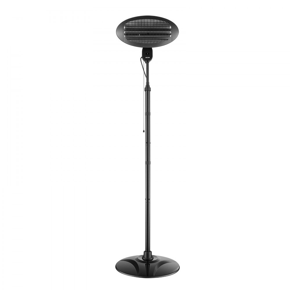 VEVOR Infraroodkachel 2000W 2-in-1 infraroodkachel met trekschakelaar, infraroodkachel voor tuin, terras en balkon, 3 warmtestanden, koudgewalst staal, met kwartsverwarmingselementen, wand- en vrijstaand model