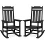 VEVOR Porch Rocker HIPS Outdoor Rocking Chair High Back 2 pcs 400 lbs Weight