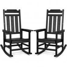 VEVOR Porch Rocker HIPS Outdoor Rocking Chair High Back 2 pcs 400 lbs Weight