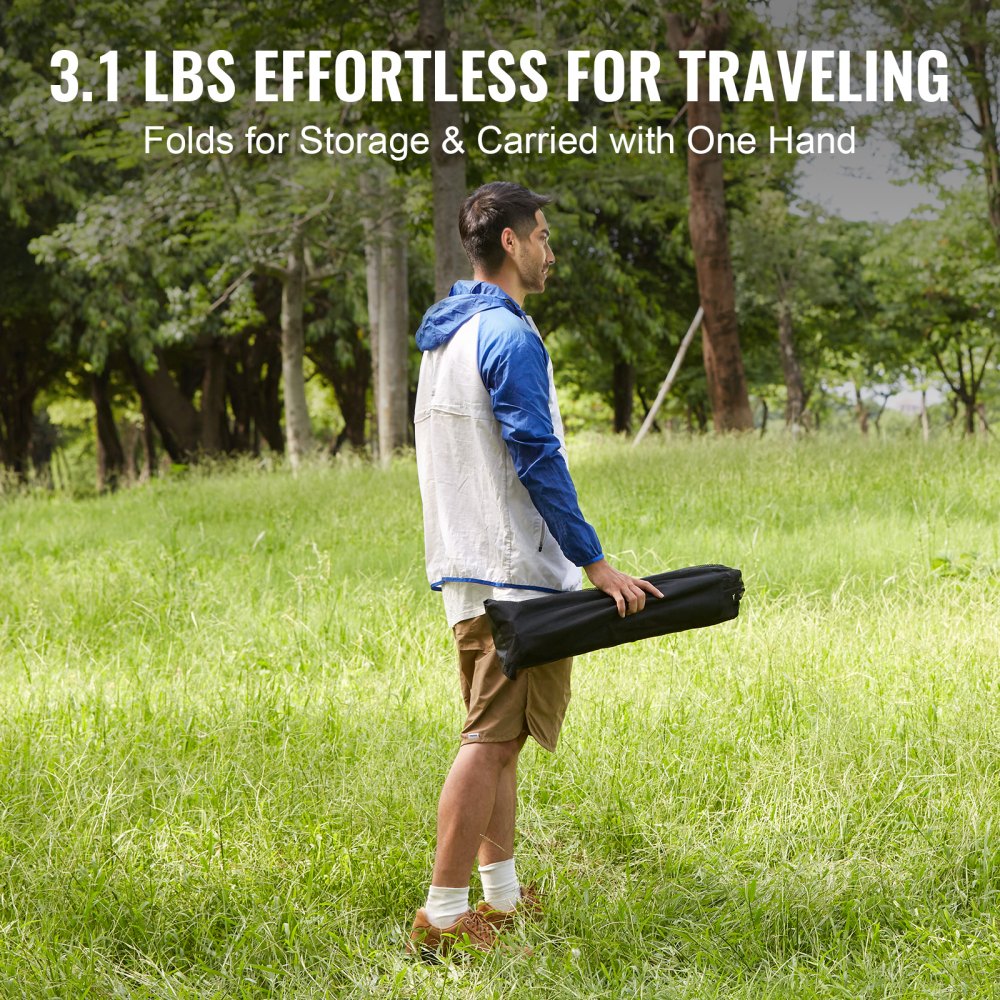 VEVOR Opvouwbare kampeertafel 565x460x405 mm, opvouwbare tuintafel, balkontafel, multifunctionele tafel, draagvermogen van 30 kg, aluminiumlegering kampeertafel, opvouwbare tafel, hoge temperatuurbestendig, draagbaar