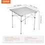 VEVOR klaptafel campingtafel 705 x 700 x 700 mm, opvouwbare tuintafel balkontafel multifunctionele tafel 30 kg belastbaar aluminium campingtafel klaptafel hittebestendig draagbaar