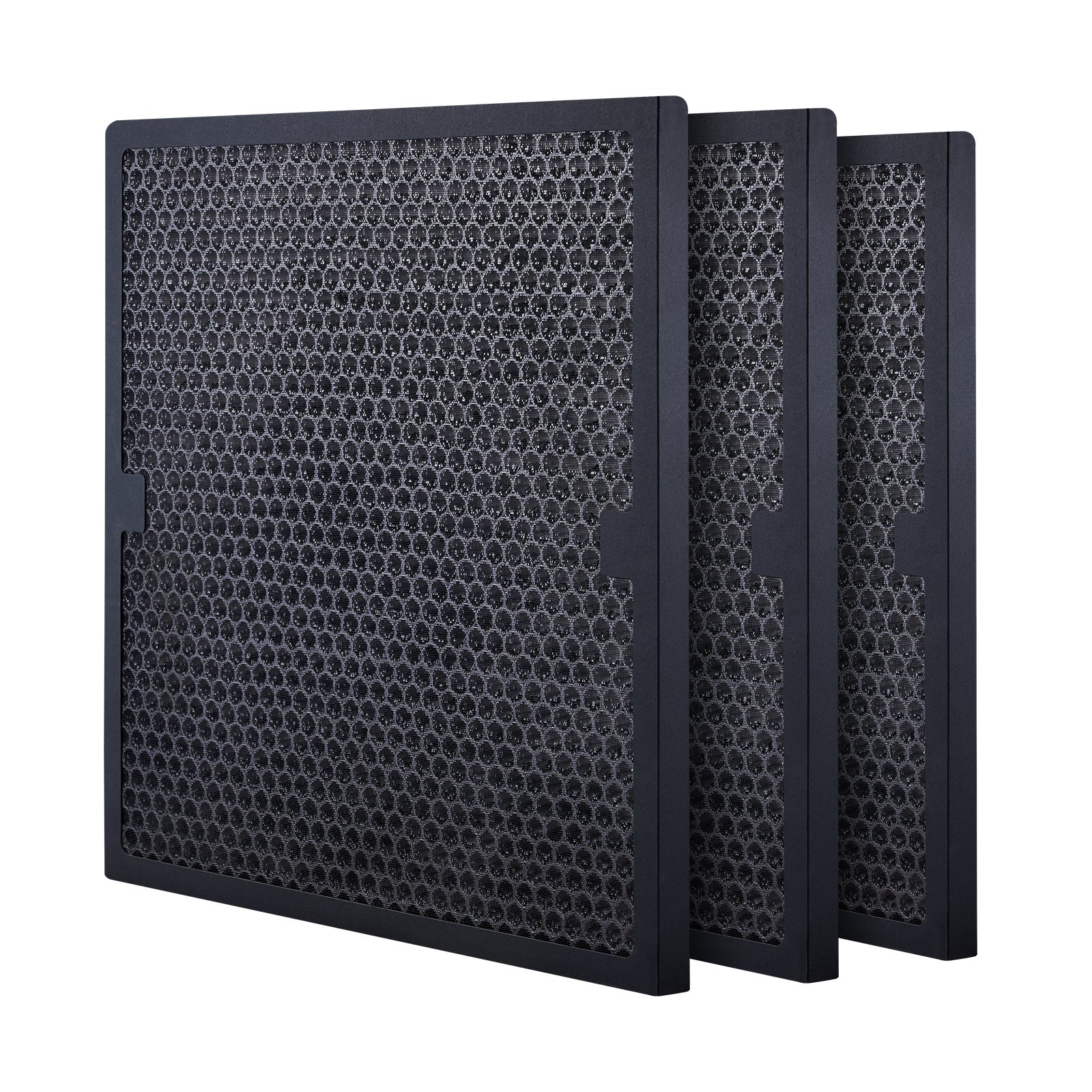 VEVOR Actieve Koolstoffilters, 3-pack, 40 x 40 cm Luchtfiltervervanging, Hoogrendementsfilters Niveau 2, Compatibel met BlueDri en VEVOR Scrubber, Luchtreiniger, Apparatuur voor waterschadeherstel