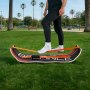 VEVOR Balance Board voor volwassenen (107 cm), wiebelplank, draagvermogen tot 200 kg, gebogen balanstrainingsapparaat met band voor core-oefeningen, staande oefeningen, thuisgym, yoga, oranje/zwart