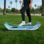 VEVOR Balance Board voor volwassenen (107 cm), wiebelplank, draagvermogen tot 200 kg, gebogen balanstrainingsapparaat met band voor core-oefeningen, staande oefeningen, thuisgym, yoga, blauw