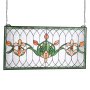 VEVOR Glas-in-lood Raampaneel (810 x 433 mm) Hangend glas-in-lood met ketting, Tiffany-stijl glas-in-lood om op te hangen, traditionele rechthoekige vintage ambachtelijke raamdecoratie voor keuken en kerk