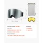 VEVOR Skibril Frameloos, Magnetische Cilindrische Lens met Zilverkleurige Spiegel Revo Coating, OTG Anti-condens Bril, Motorbril, Geschikt voor Skiën, Skaten, Snowboarden