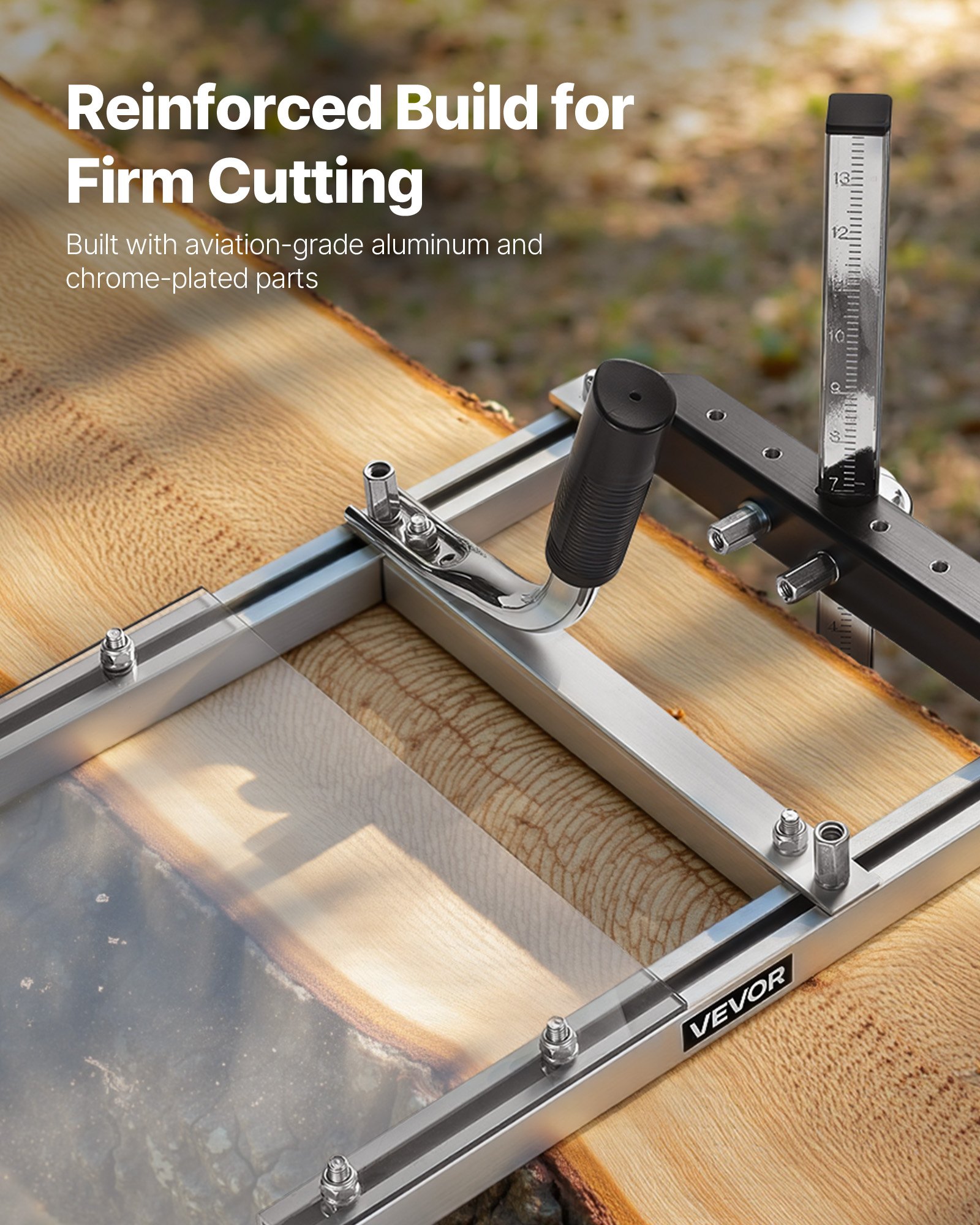 VEVOR mobiele kettingzaagzagerij, kettingzaagmolen voor het frezen van planken van 41-51 cm, kettingzaag met dwarsgeleider voor hout met beschermkap, zaagdikte van 0,2-11,81 inch