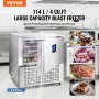 VEVOR 114L Commercial Blast Freezer 5 Trays Blast Chiller Chest Seafood Gelato