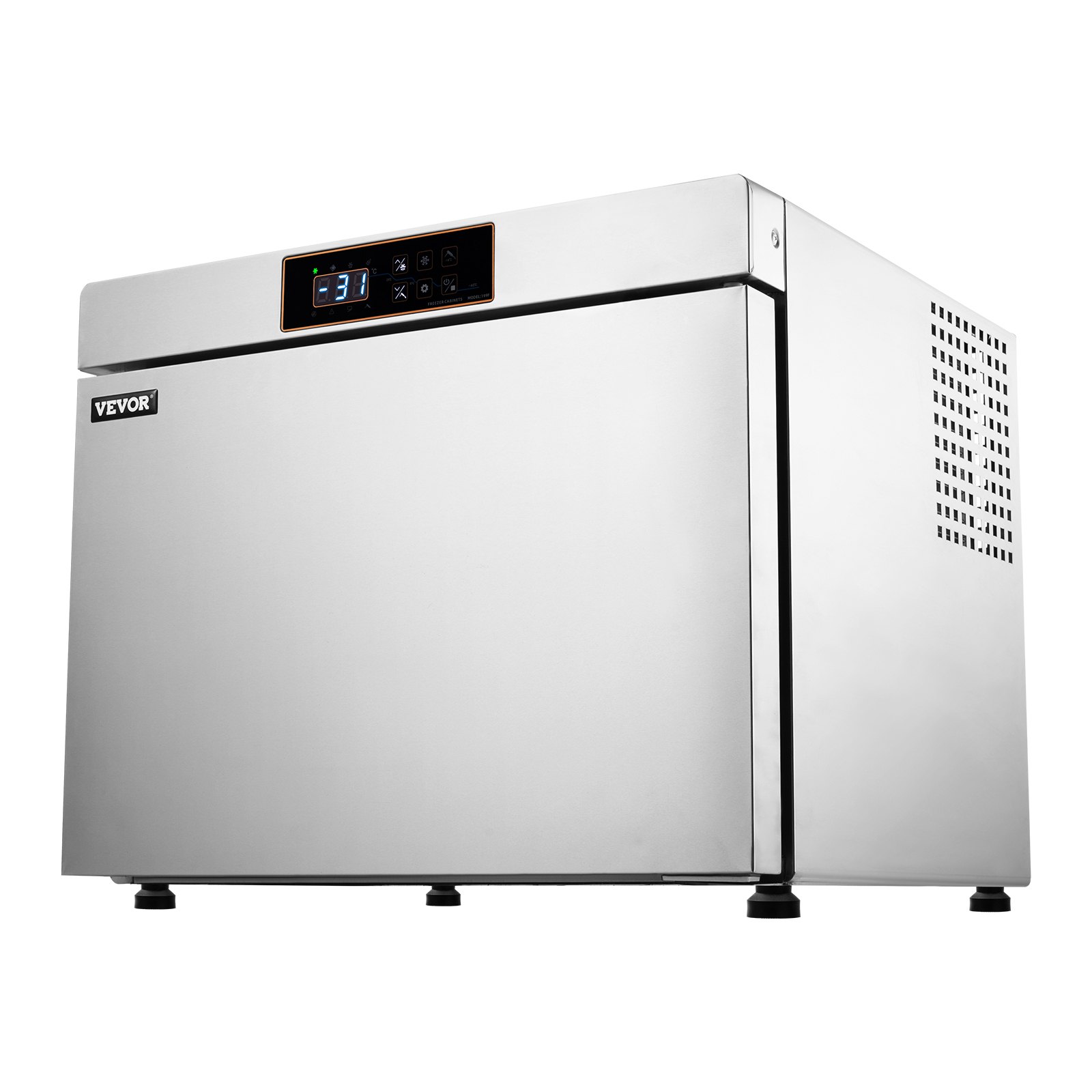 VEVOR Commerciële Blast Freezer 32L Blast Chiller met 4 x 1/3 Trays, Blast Chiller met koel- en vriesstanden, RVS Blast Freezer voor voedsel voor restaurants en zeevruchten