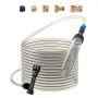 VEVOR Aquarium Vacuum Cleaner, Aquarium Gravel Cleaner, 25ft PVC Hose, Aquarium Gravel Cleaner, Siphon Aquarium Cleaner, 3 Types of Brass Adapters, for Cleaning Gravel and Sand in Aquariums