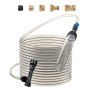 VEVOR Aquarium Vacuum Cleaner, 10m PVC Hose, Aquarium Gravel Cleaner, Siphon Aquarium Cleaner, 3 Types of Brass Adapters, for Cleaning Gravel and Sand in Aquarium