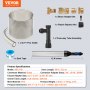 VEVOR Aquarium Vacuum Cleaner, Aquarium Gravel Cleaner, 15m PVC Hose, Aquarium Gravel Cleaner, Siphon Aquarium Cleaner, 3 Types of Brass Adapters, for Cleaning Gravel and Sand in Aquarium