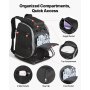 VEVOR Ski Boot Bag Snowboard Boots Travel Backpack 55L Waterproof Oxford Black