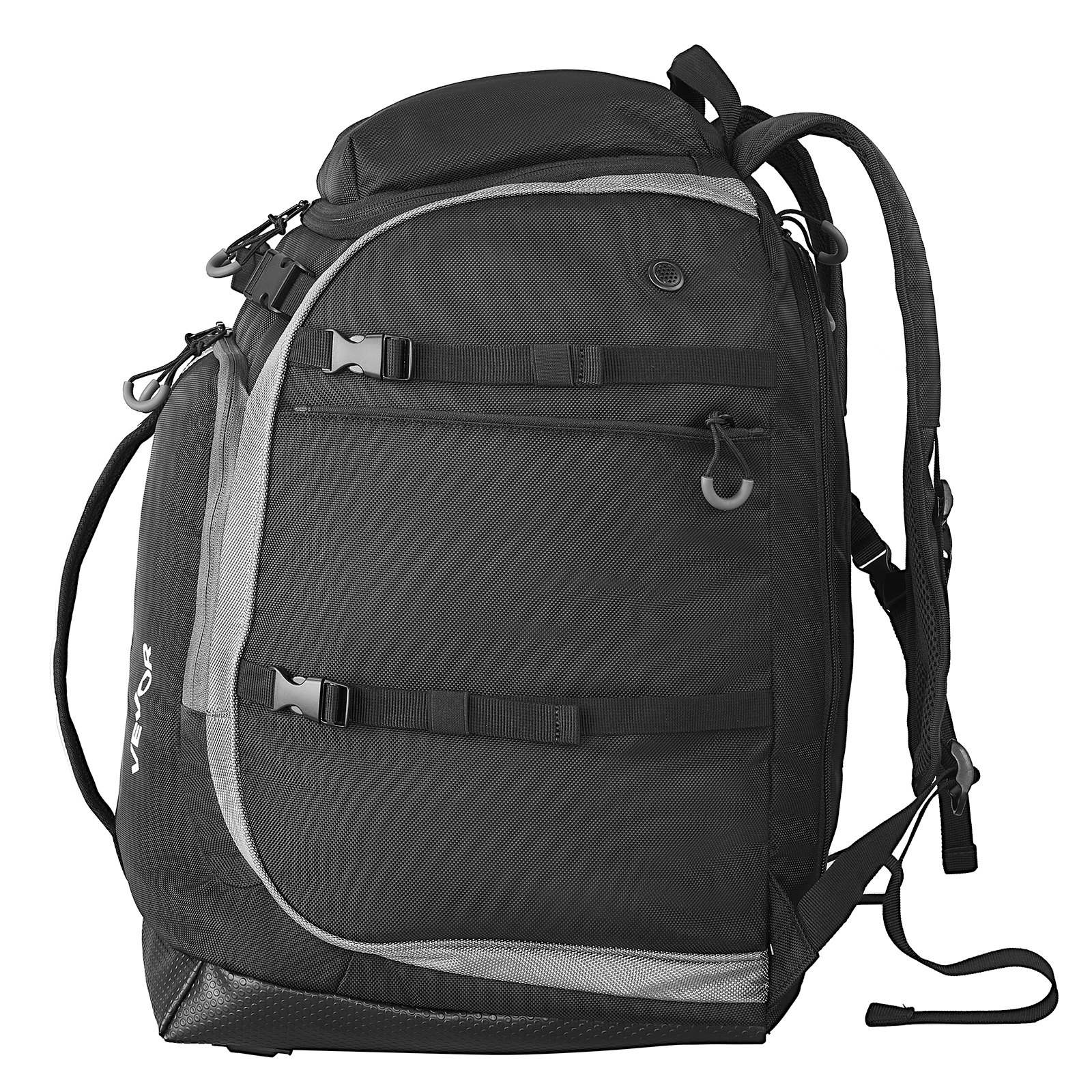 VEVOR Ski Boot Bag Snowboard Boots Travel Backpack 55L Waterproof Oxford Black