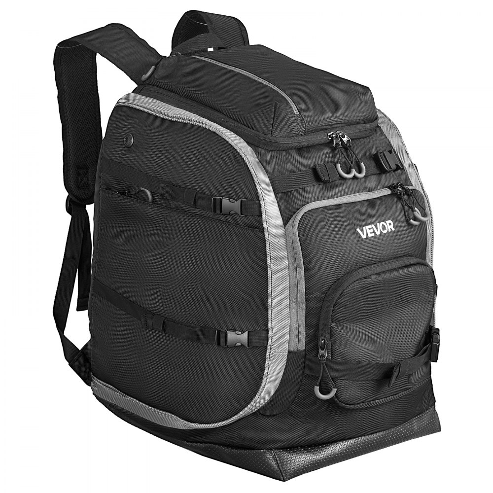 VEVOR Skischoentas, 70L reistas voor snowboardschoenen, met waterdichte buitenkant en bodem, 1680D Oxford, tas voor ski's, snowboards, helmen, brillen, handschoenen en accessoires (zwart)