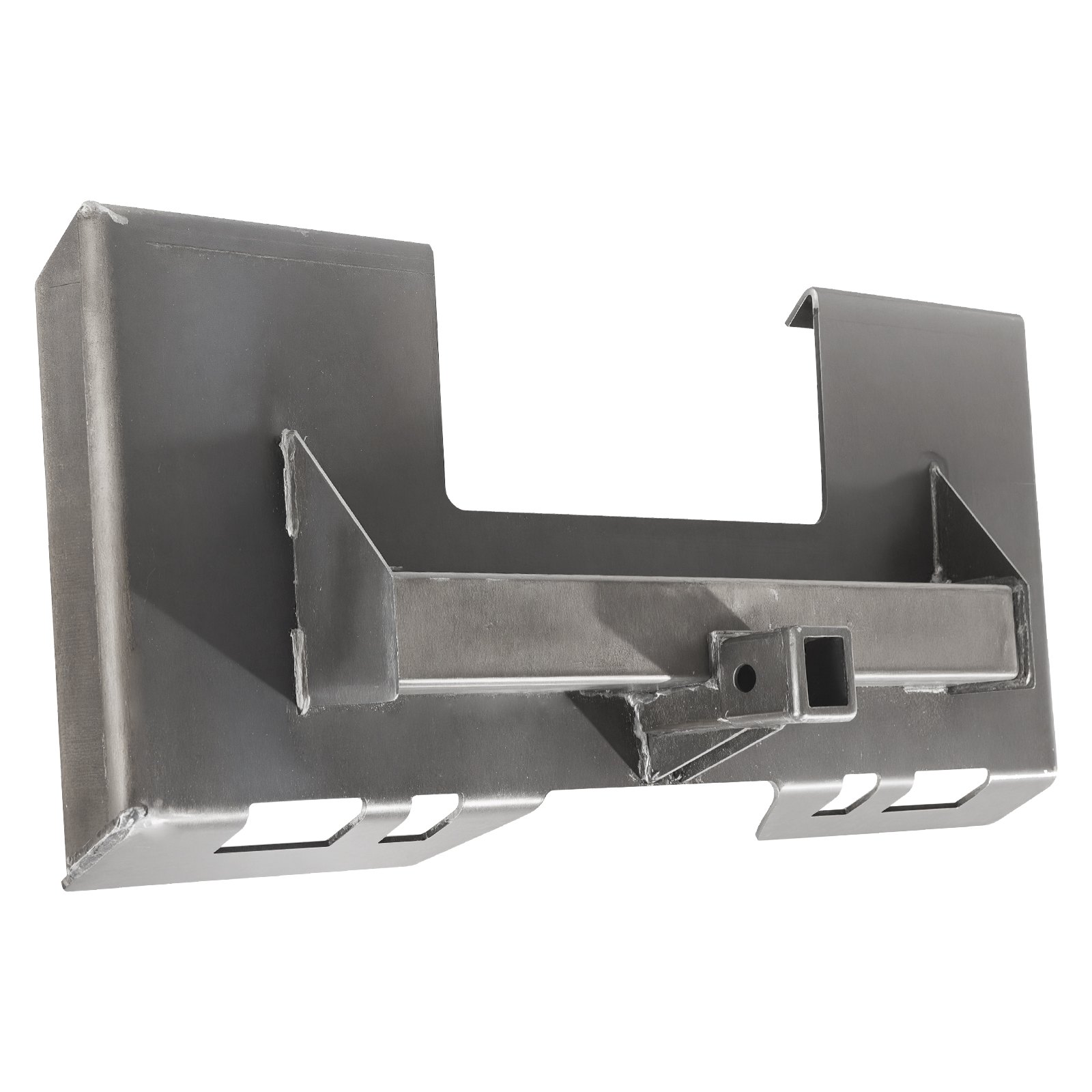 VEVOR 6,35 mm Skid Steer-montageplaat, montageplaat met 6 cm trekhaak, snelkoppelingsplaat, compatibel met skid steer-laders en tractoren van Deere, Kubota, Bobcat, Mahindra