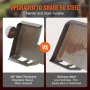 VEVOR skid steer attachment plate: upgraded grade 50 steel vs. ordinary steel comparison.