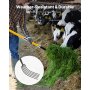VEVOR Garden Fork, 5-Tine Gardening Pitchfork with Fiberglass Handle, 57 in Heavy Duty Digging Fork with Y Grip, Forged Steel Spading Fork for Hay Potato Composting Transplanting Aeration