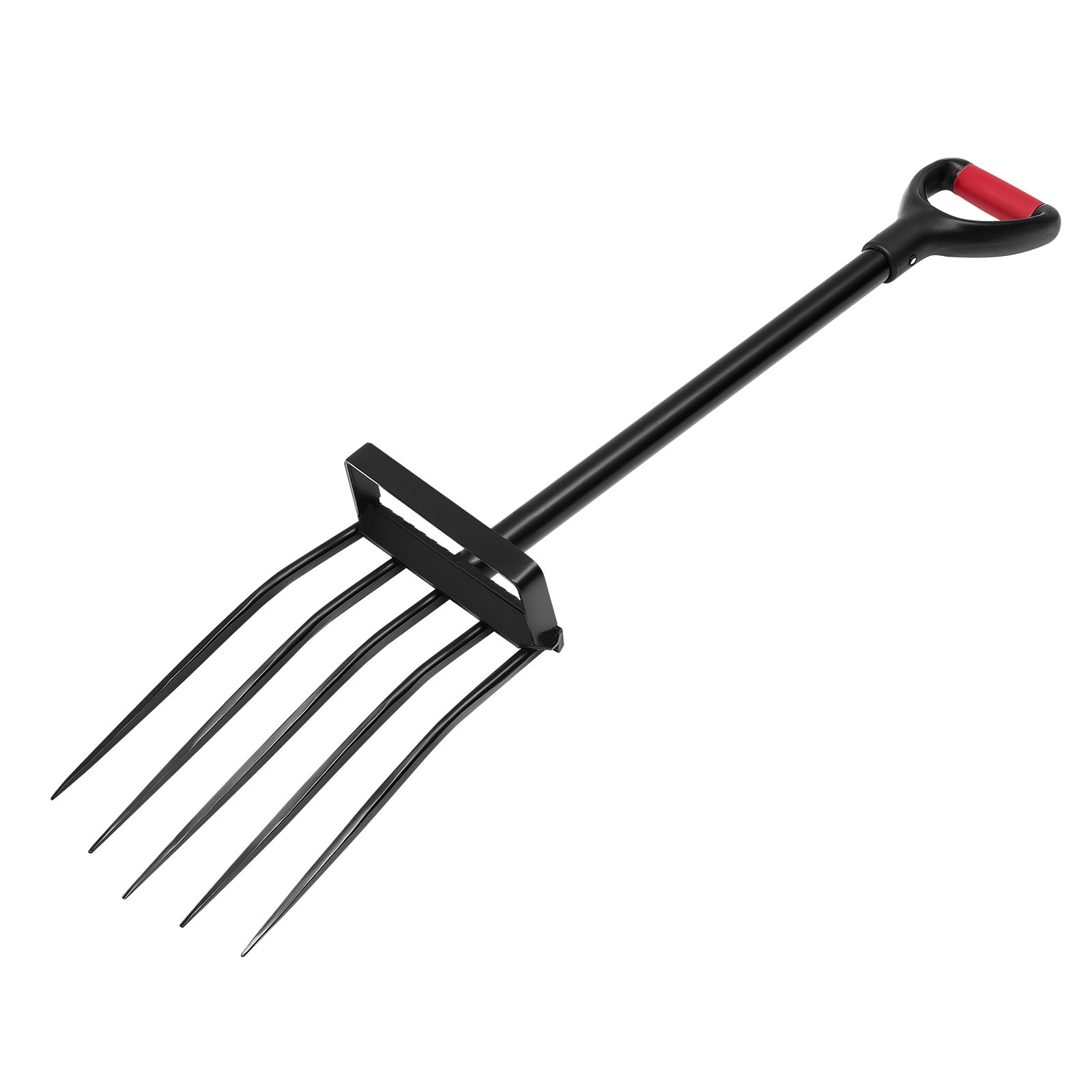 VEVOR mestvork, 5-puntige tuinhooivork met mestvork, 1050 mm hooivork, mestvork met Y-handgreep, gesmede stalen spitvork voor hooi, aardappelcompostering, verplanten, beluchting