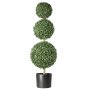 VEVOR Kunstplant 2 stuks. Kunstmatige buxus met PP-pot 914 mm, decoratieve plant voor woonkamer, balkon, kantoor, veranda of tuin, UV-bestendig, kunstboom gemaakt van PE, drievoudige bolvorm, voor binnen en buiten.