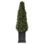 VEVOR Artificial Boxwood Topiary 3.3 Ft Set of 2 with Sturdy Pot Greenery, Premium PE Fake Trees, Year-Round Indoor & Outdoor Faux Green Plant for Front Door, Entryway, Porch, Balcony, Patio, Garden