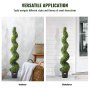VEVOR Kunstmatige buxus-topiary, 152 cm hoog (2 stuks), spiraalvormige topiary-bomen, kunstplant met extra bladeren, pot en kleine decoratie, UV-beschermde groenset voor binnen- en buitenhuisdecoratie