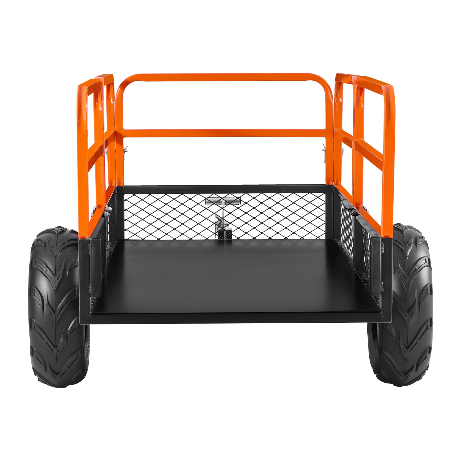 VEVOR Garden Utility Trailer, 22 Cu. Ft. & 1600lbs, ATV UTV Trailer, Tow Behind Steel Dump Trailers, Removable Rear Panel, Heavy Duty Pull Behind Yard Trailers for Lawn Mower Tractor Garden Waste