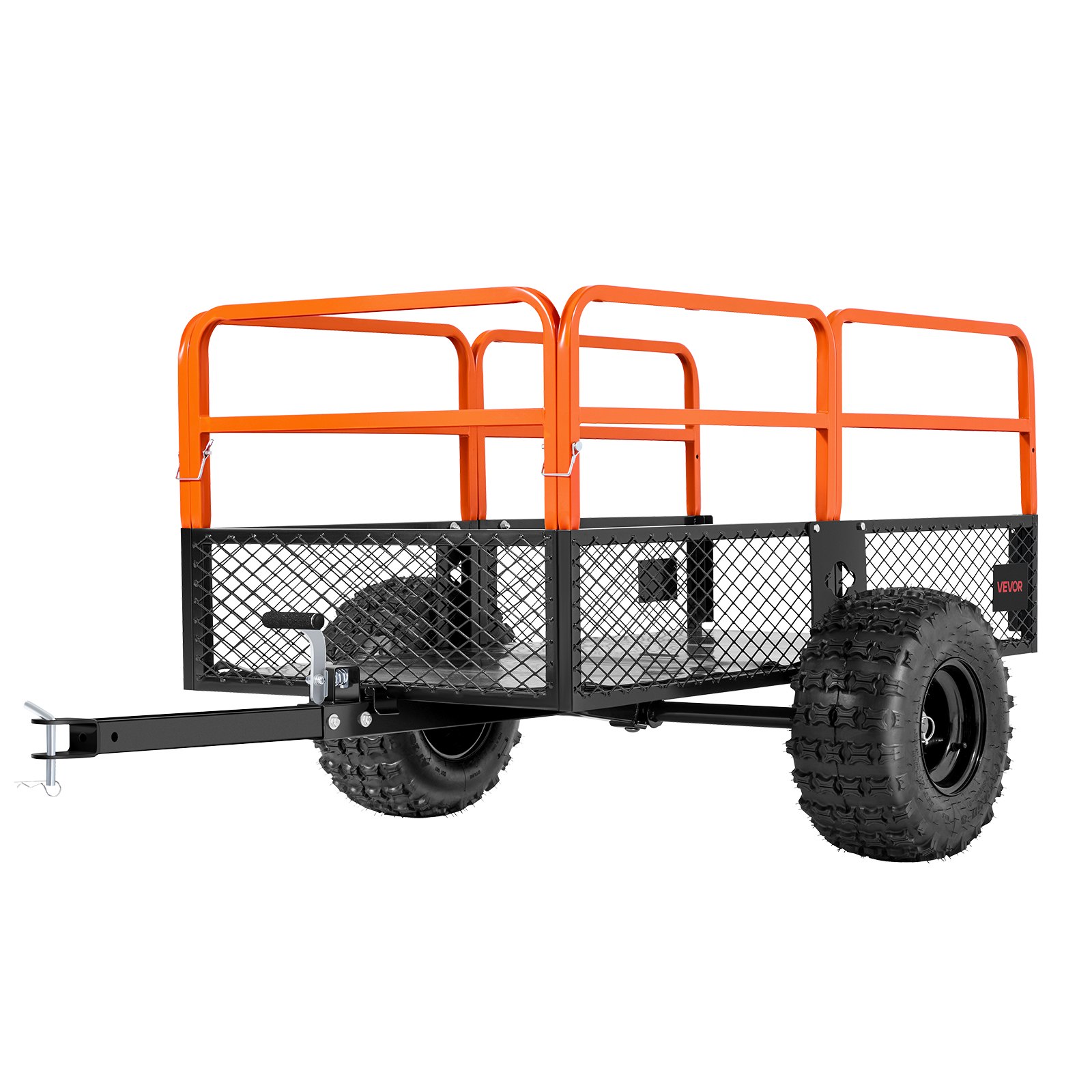 VEVOR Dump Trailer, 800,59 kg, ATV UTV Trailer Stalen Trekkiepwagen met Verwijderbare Achterklep, Tuintrailer voor Grasmaaiers, Tractoren en Tuinafval
