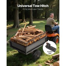 VEVOR Kipper Aanhangwagen Kantelwagen voor het trekken achter ATV Aanhangwagen 142x76x70cm