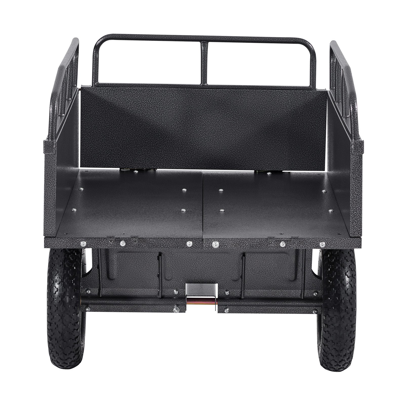 VEVOR Dump Trailer, 226,79 kg capaciteit, ATV UTV Transport Trailer 142 x 76 x 70 cm, Kipper met 35,56 cm banden, Handtrek of voetpedaal, Yard Trailer voor grasmaaiers en tractoren