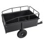 VEVOR Heavy-Duty zitmaaier kiepwagen met 340 kg laadvermogen, trekhaak met kantelbare laadbak, aanhanger met opvouwbare zijwanden, zwarte ATV UTV kiepwagen