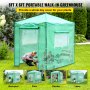 VEVOR 8\'x 6\'x 8\' Pop-Up Greenhouse, Set Up in Minutes, Portable Greenhouse with Doors & Windows. High Strength PE Cover & Powder-Coated Steel Construction